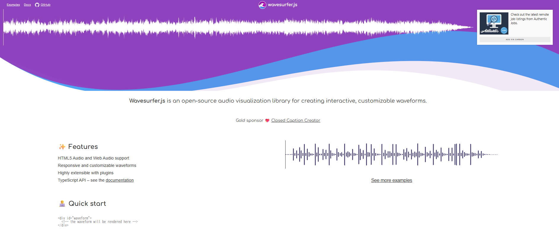 図：wavesurfer.js 公式ページ